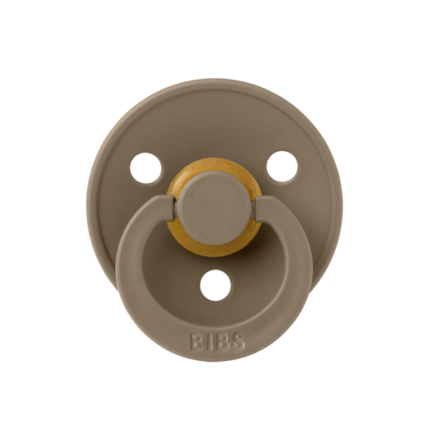 BIBS - Suzeta Colour Latex, tetina rotunda, 18 luni+-Dark Oak
