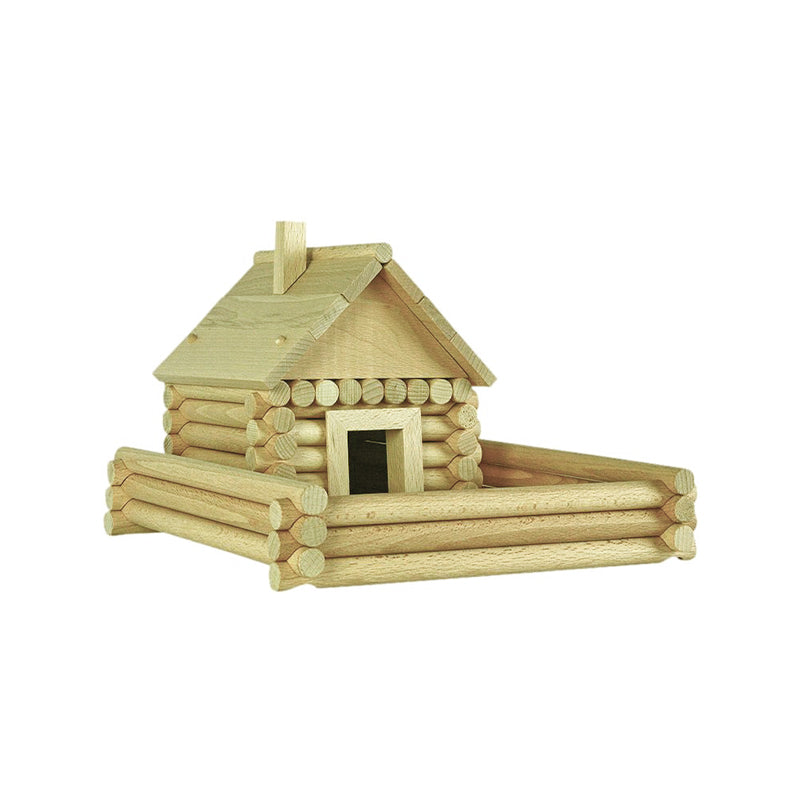 Set constructie arhitectura Vario Massive Mini, 91 piese mari din lemn, Walachia