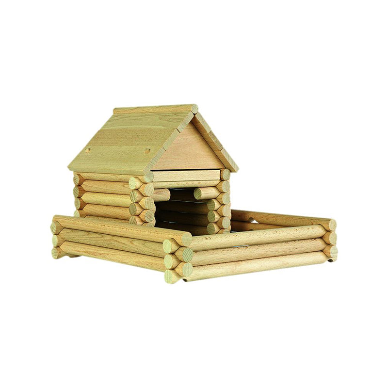 Set constructie arhitectura Vario Massive Mini, 91 piese mari din lemn, Walachia