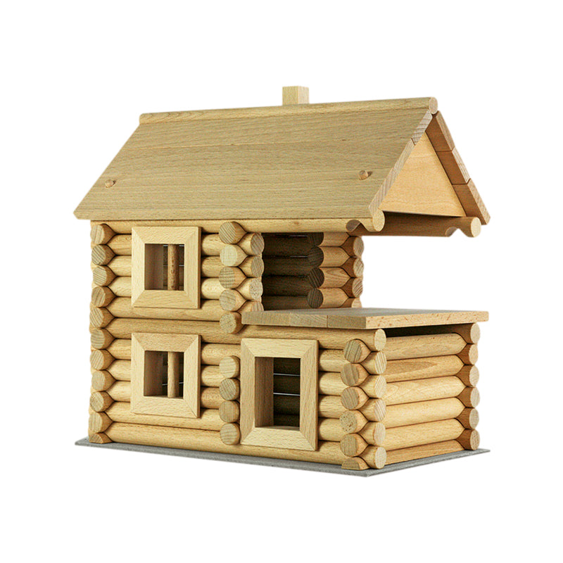 Set constructie arhitectura Vario Massive, 209 piese mari din lemn, Walachia