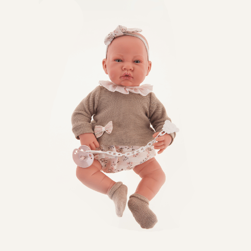Papusa Bebelus Nou Nascut Cecilia Cu Perna Pentru Lactatie, 40 cm, Antonio Juan