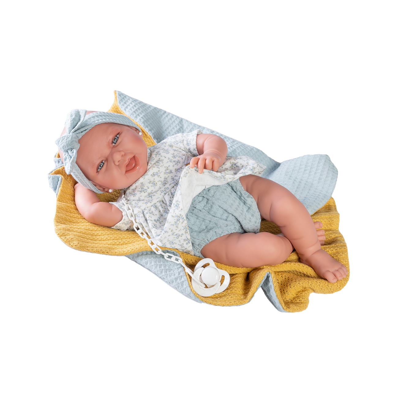 Papusa Bebe Carla Nacida Cu Paturica Si Cercei, 42 Cm, Antonio Juan