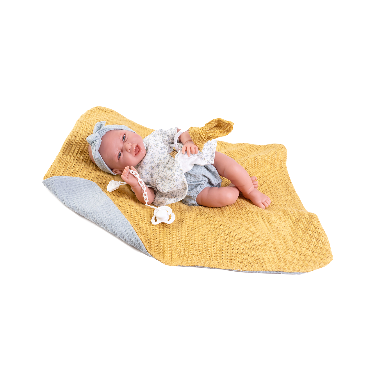 Papusa Bebe Carla Nacida Cu Paturica Si Cercei, 42 Cm, Antonio Juan