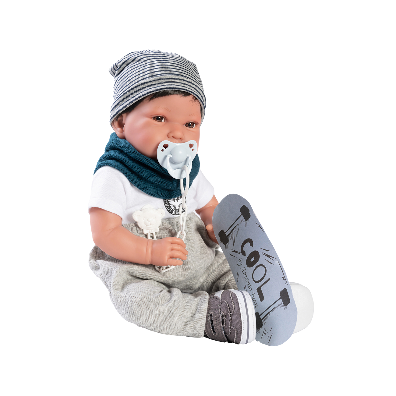 Papusa Bebe Pipo, Nacida Cu Skateboard, 42 Cm, Antonio Juan