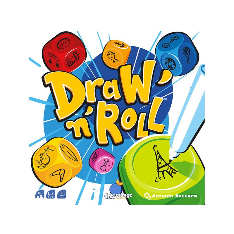 Joc de societate Draw n Roll, Blue Orange