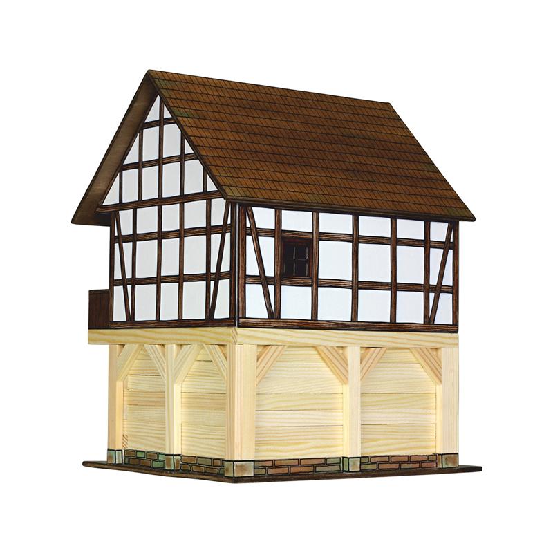 Set constructie arhitectura Granar cu grinzi, 115 piese din lemn, Walachia - Manute Creative