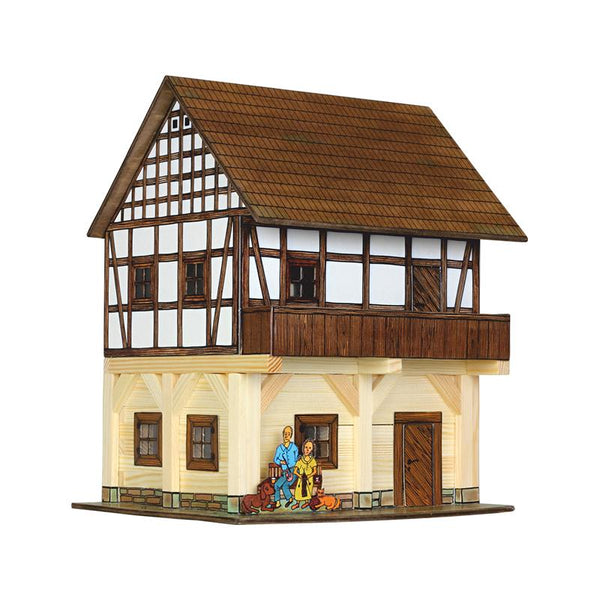 Set constructie arhitectura Granar cu grinzi, 115 piese din lemn, Walachia - Manute Creative