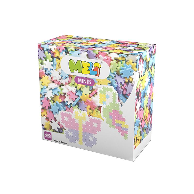 Set creativ de constructie, Minis Pastel 400 piese, Meli - Manute Creative