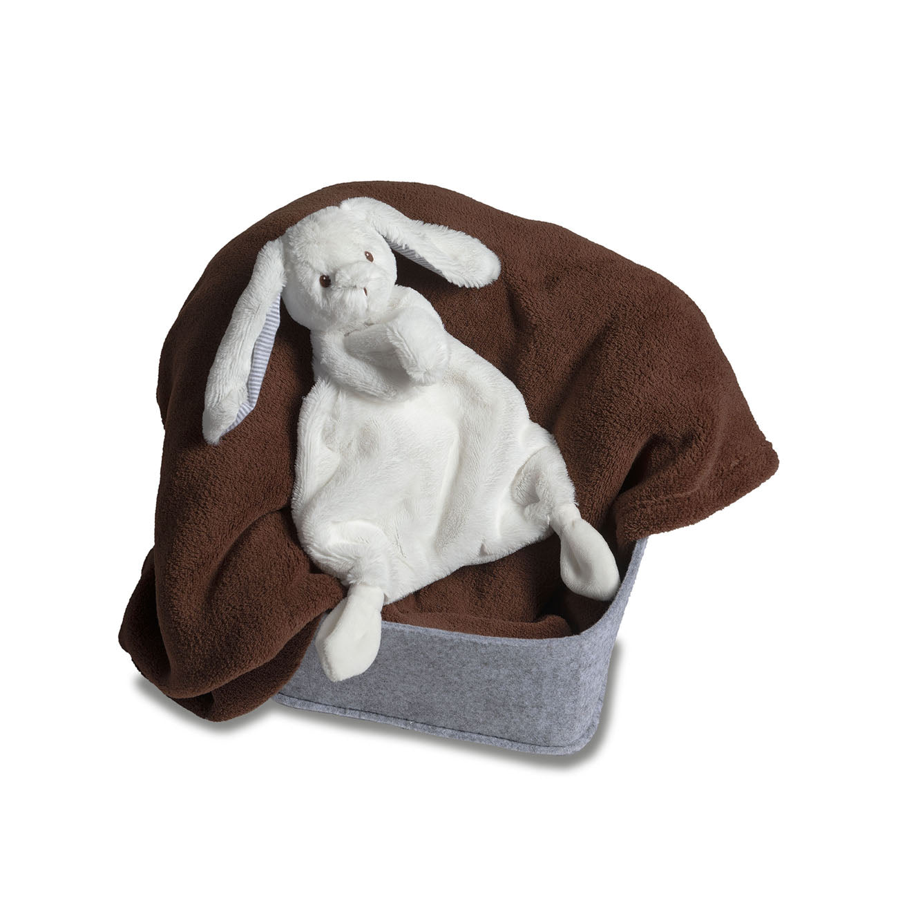 Jucarie plus doudou, Iepuras, alb, 33 cm, +0 luni,  Mary Meyer
