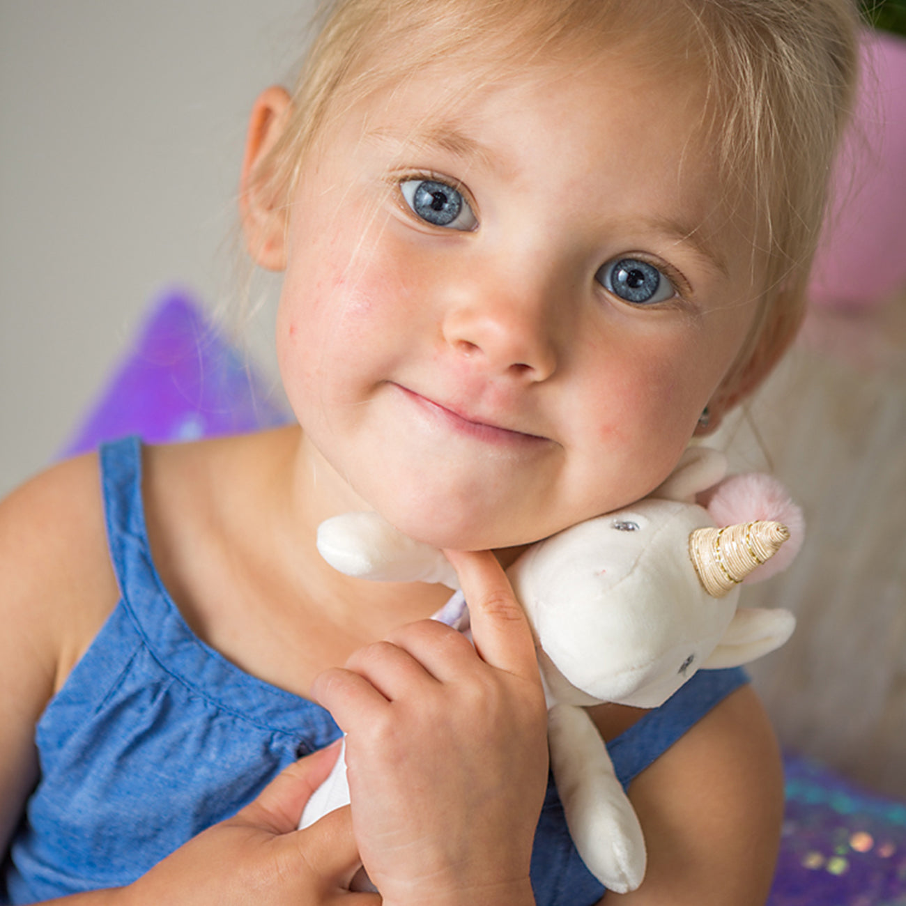 Jucarie plus doudou, Micul Unicorn Knottie, 25x25 cm, +0 luni,  Mary Meyer