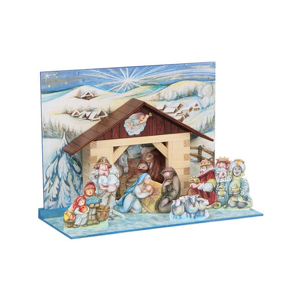 Set constructie arhitectura Ieslea din Betleem, 68 piese din lemn, Walachia - Manute Creative