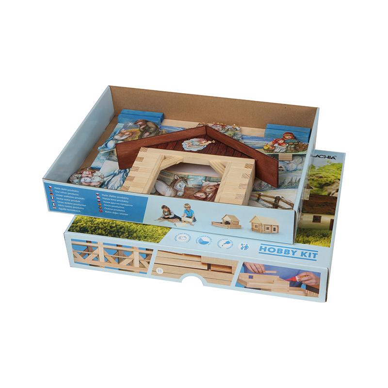 Set constructie arhitectura Ieslea din Betleem, 68 piese din lemn, Walachia - Manute Creative