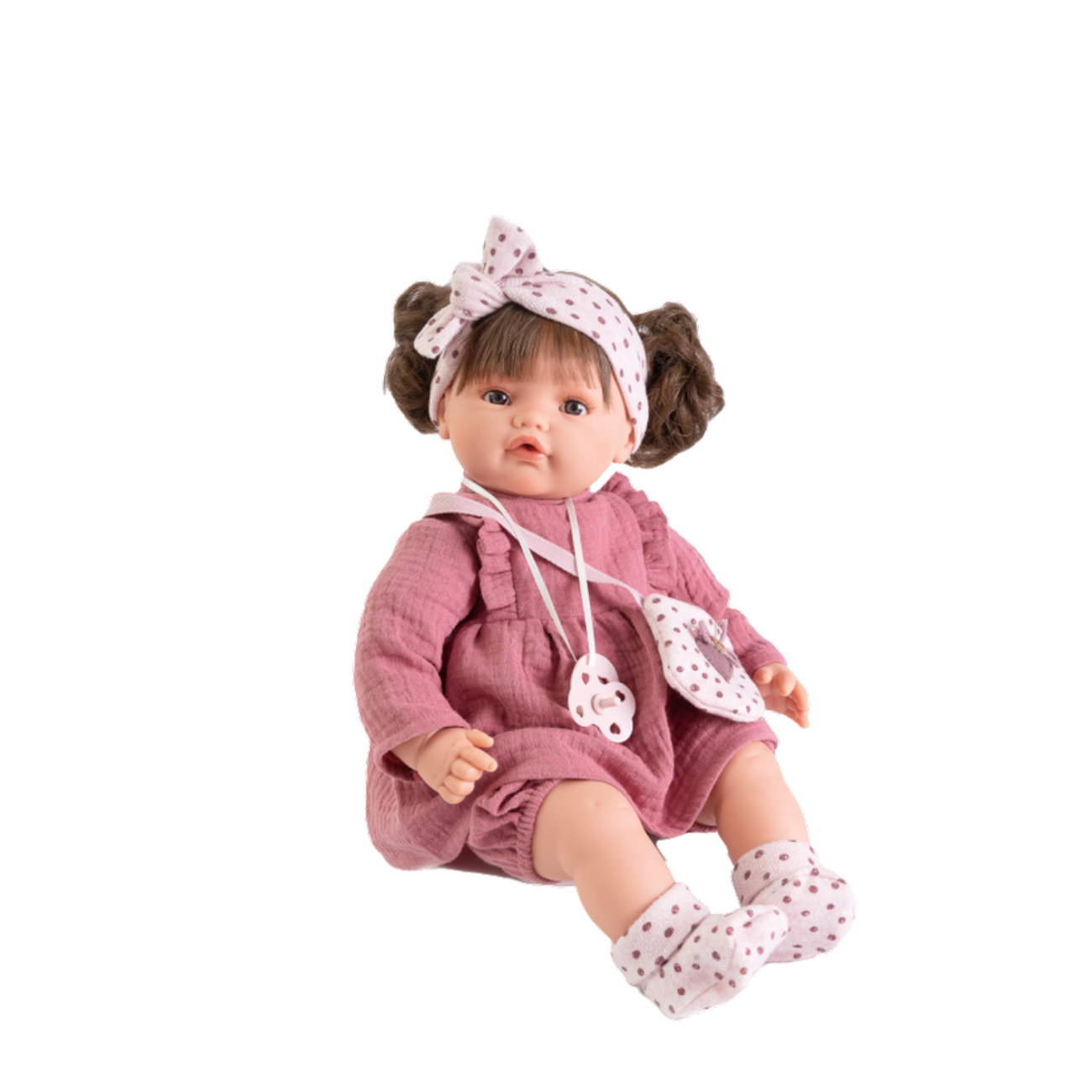 Papusa Beni Tears Satena Cu Mecanism De Plans, 42cm, Antonio Juan