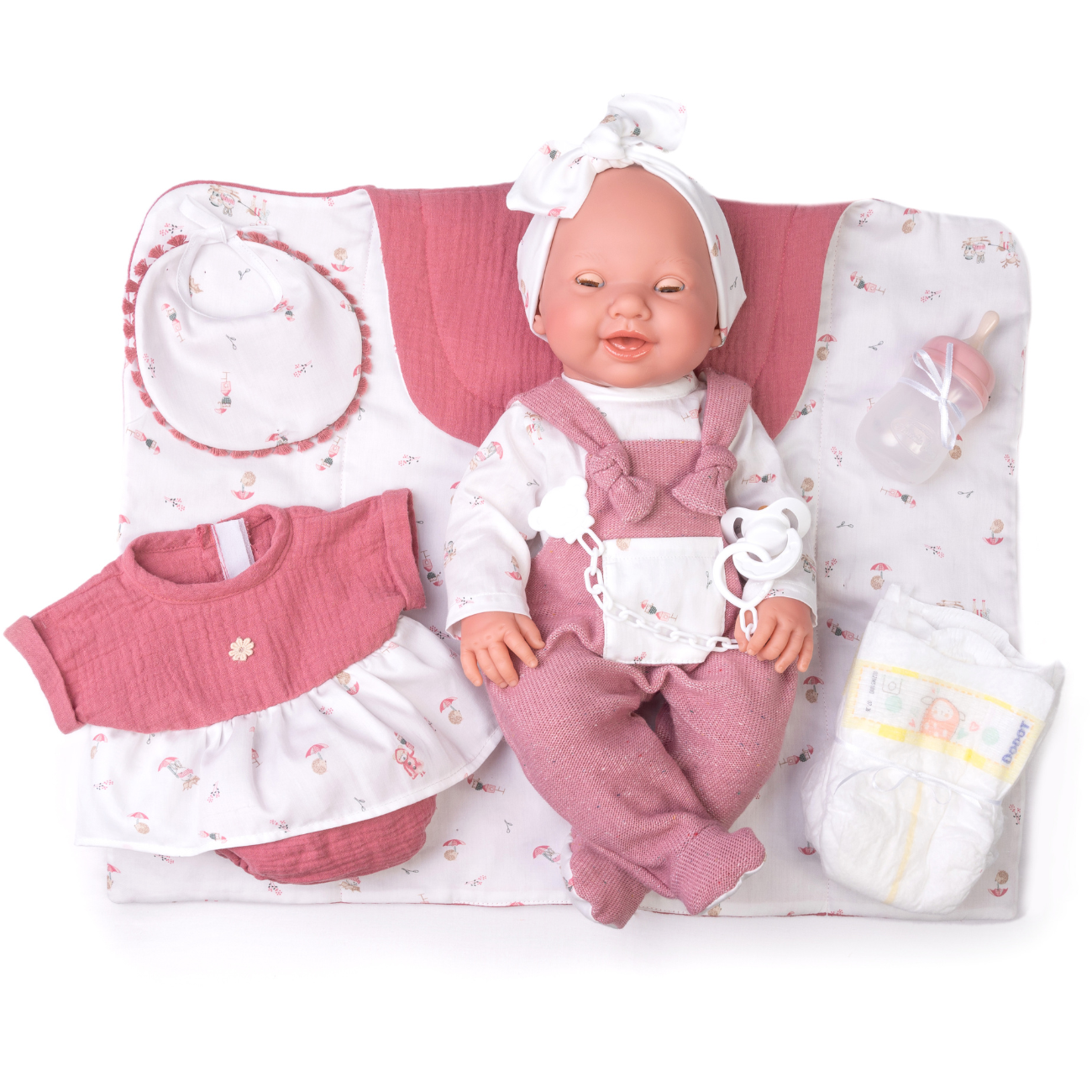Papusa Nacida Mia, Care Face Pipi, Cu Rochita, 42 cm, Antonio Juan
