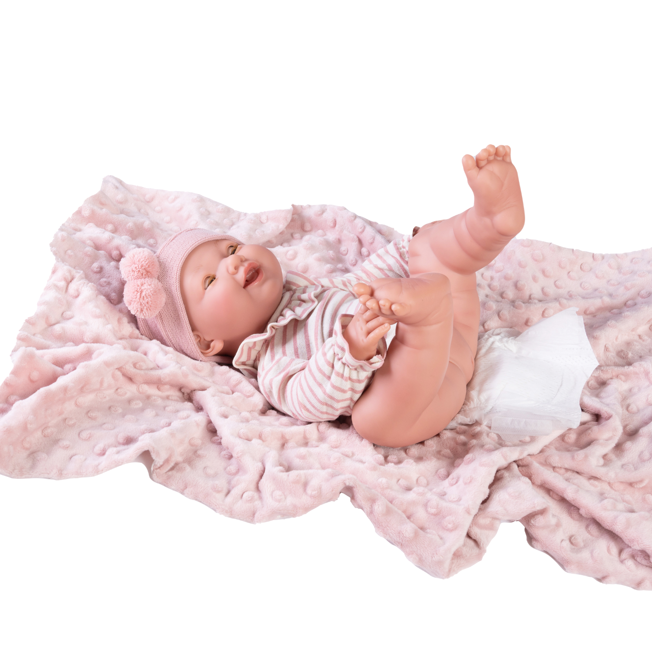 Papusa Fetita, Bebelus Nou Nascut Mia Care Face Pipi, 42 cm, Antonio Juan