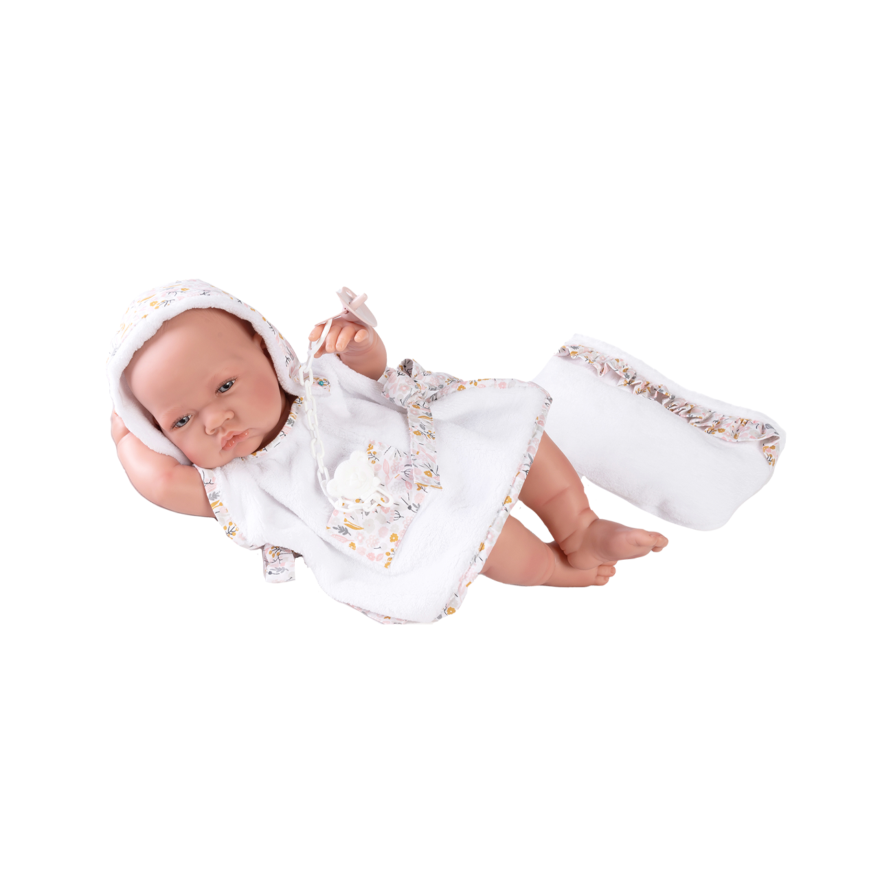 Papusa Bebelus Nou Nascut Cu Pelerina De Baie, 42 cm, Antonio Juan