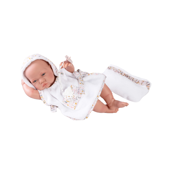 Papusa Bebelus Nou Nascut Cu Pelerina De Baie, 42 cm, Antonio Juan