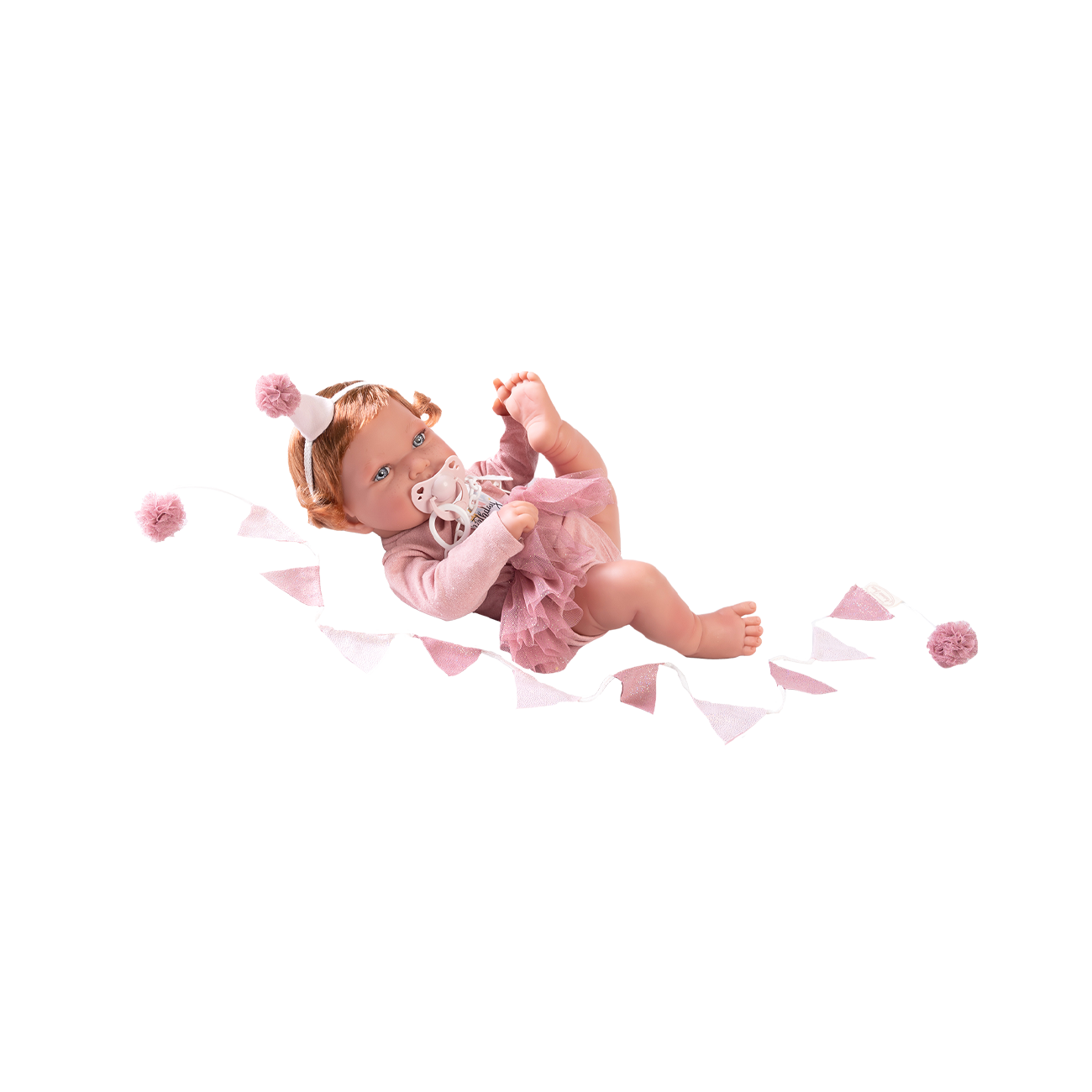 Papusa Bebe Realist, La multi Ani Pentru Pipa, 42 cm, Antonio Juan