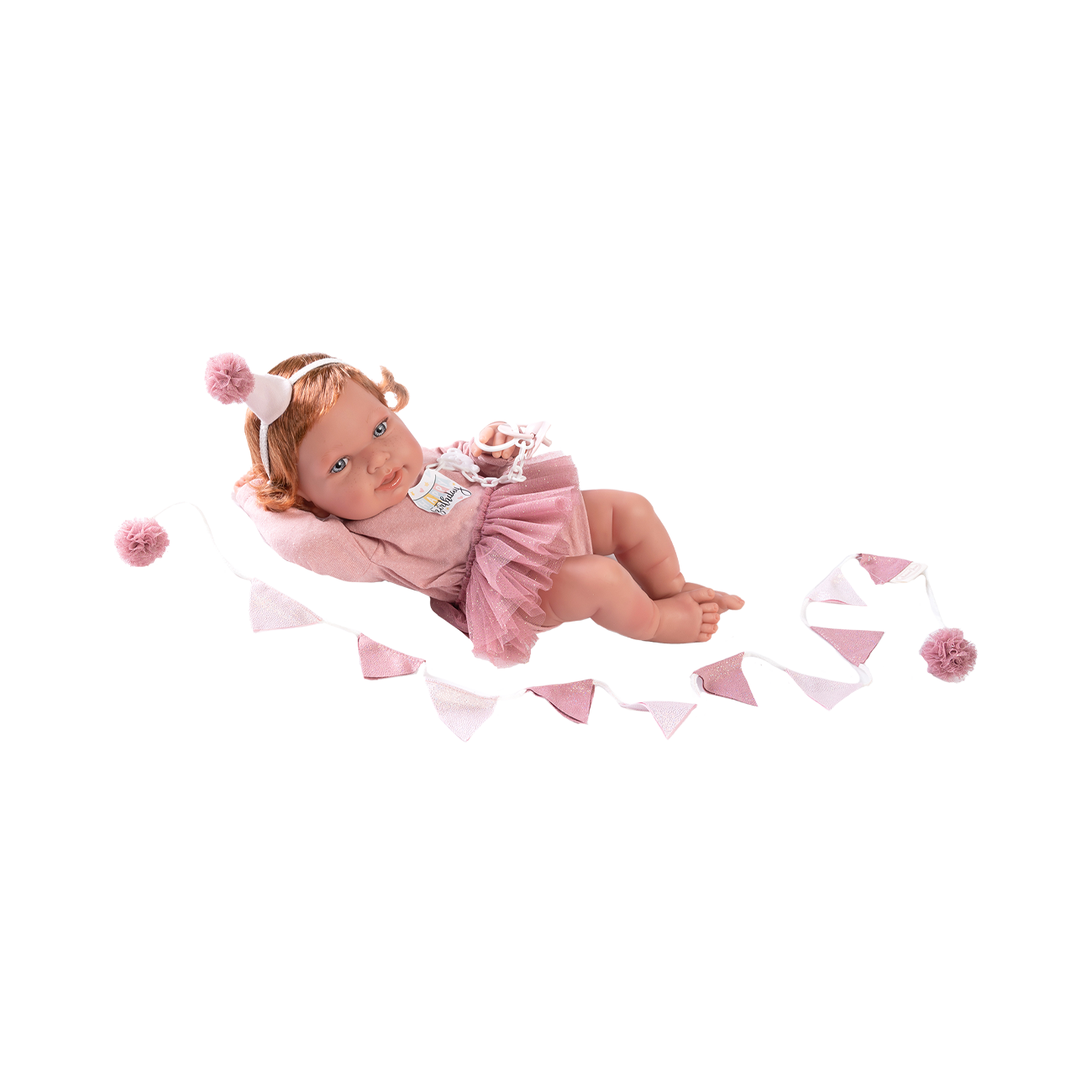 Papusa Bebe Realist, La multi Ani Pentru Pipa, 42 cm, Antonio Juan