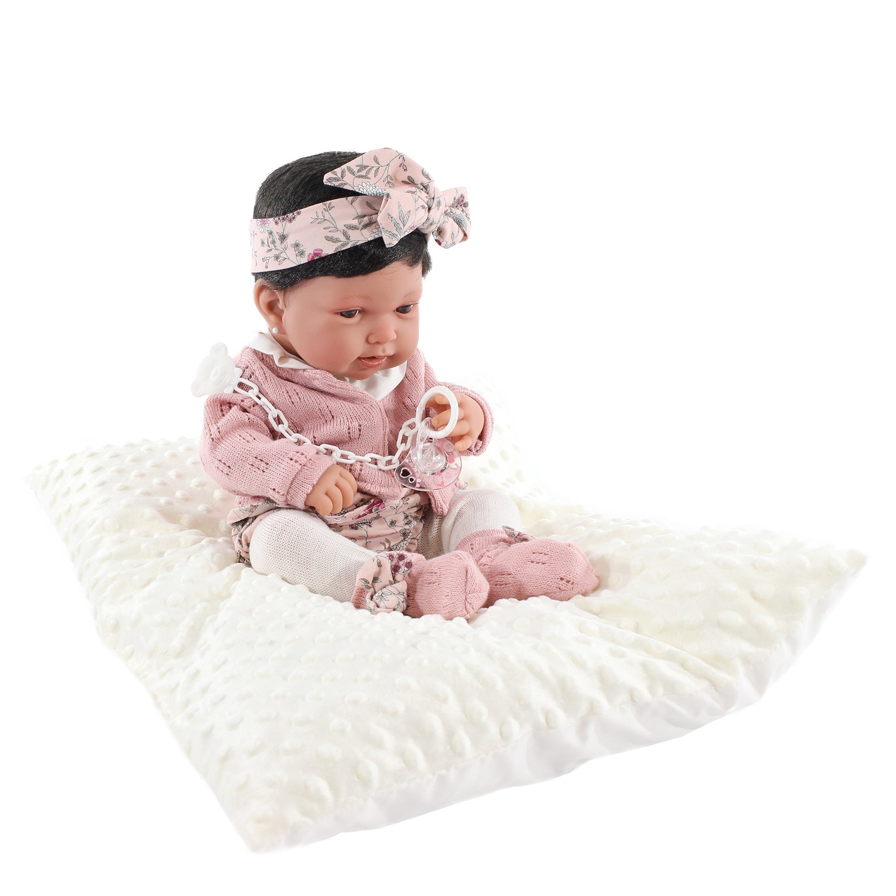 Papusa Bebe Realist Pipa Cu Perna Alba, corp realist anatomic, Antonio Juan