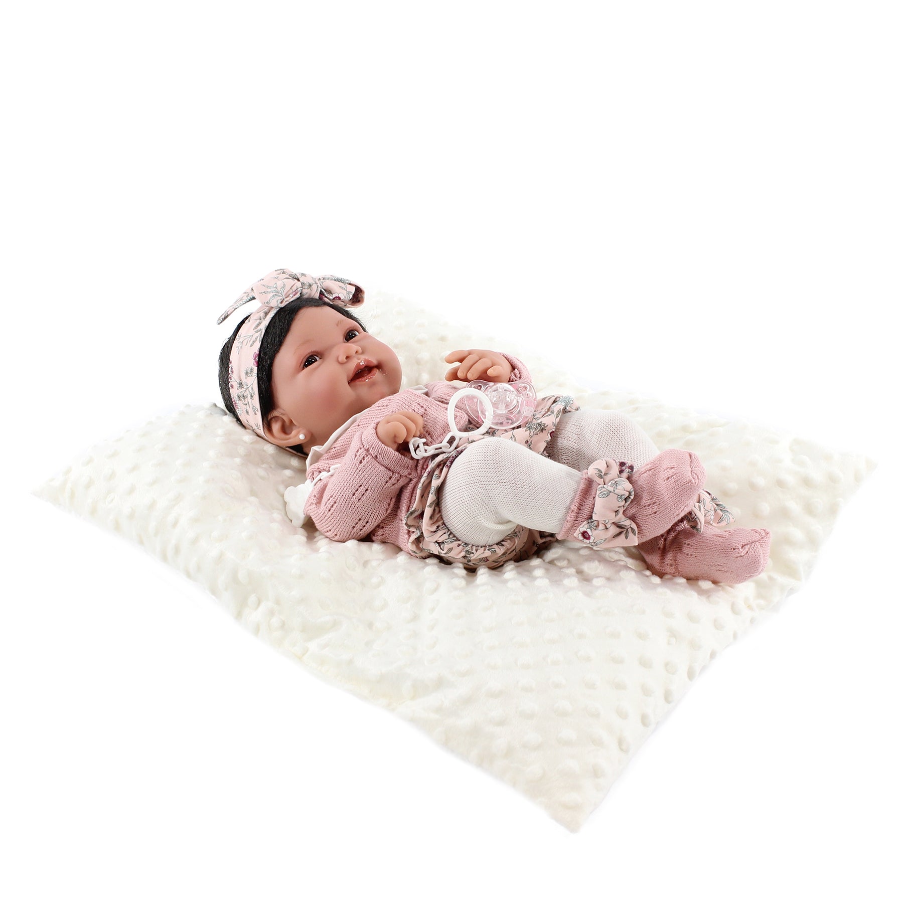 Papusa Bebe Realist Pipa Cu Perna Alba, corp realist anatomic, Antonio Juan