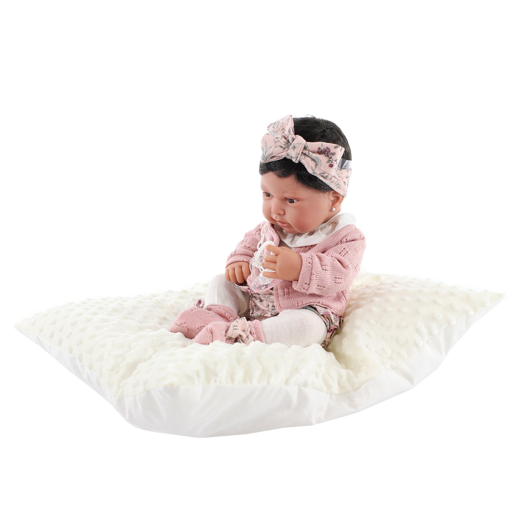 Papusa Bebe Realist Pipa Cu Perna Alba, corp realist anatomic, Antonio Juan