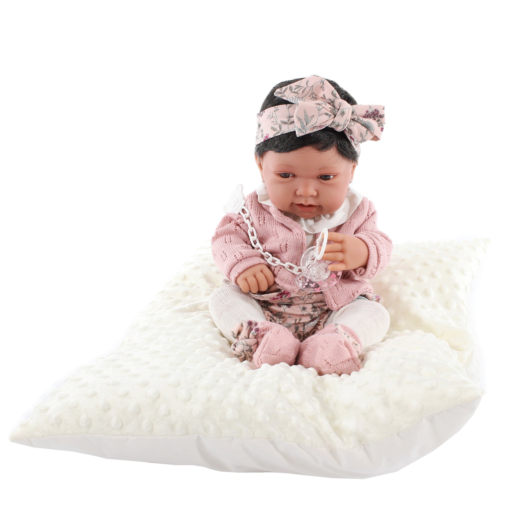 Papusa Bebe Realist Pipa Cu Perna Alba, corp realist anatomic, Antonio Juan