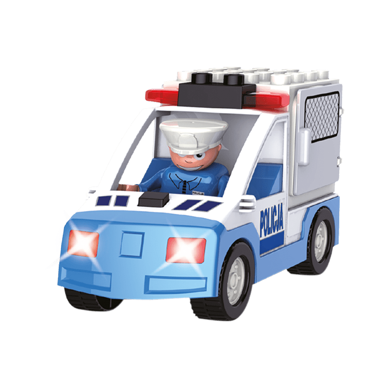Set cuburi constructie mari Mubi Statia de politie mica, 38 piese, Blocki