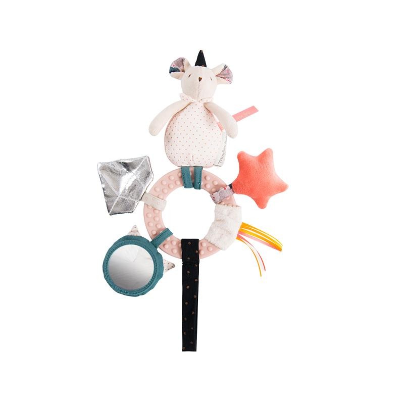 Jucarie plus bebe interactiva soricica Mimi, suspendabila, 0 ani+, Moulin Roty - Manute Creative