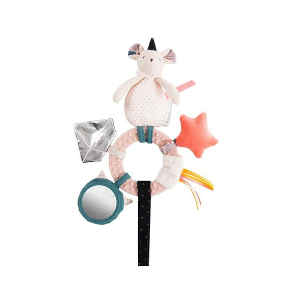 Jucarie plus bebe interactiva soricica Mimi, suspendabila, 0 ani+, Moulin Roty - Manute Creative