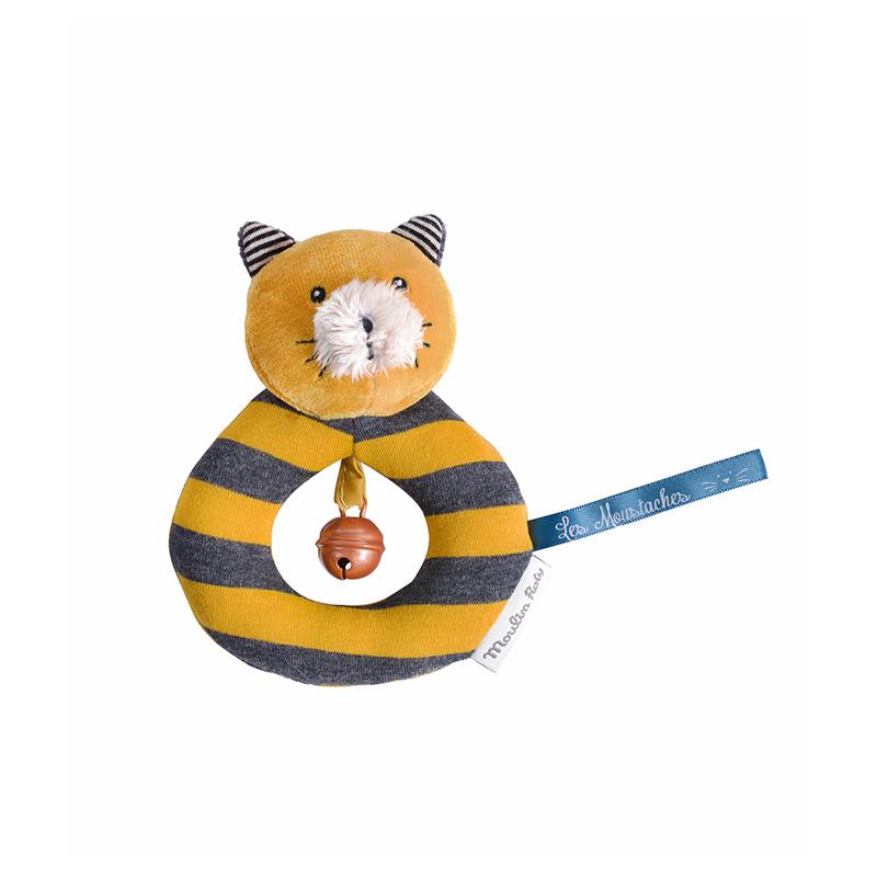 Jucarie plus bebe zornaitoare inel galben Lulu, 0 ani+, Moulin Roty - Manute Creative