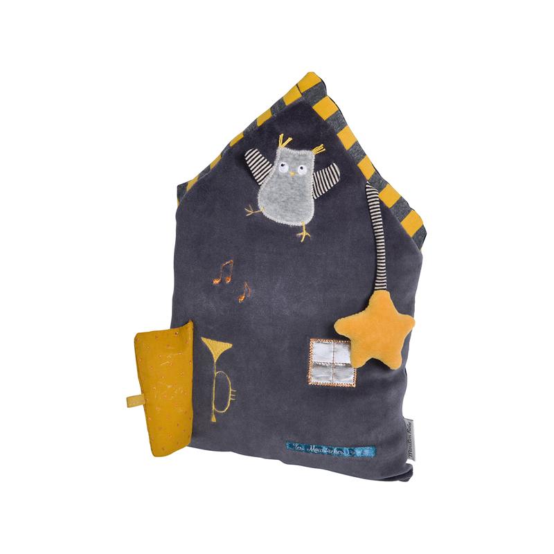 Jucarie plus bebe interactiva Casuta gri, 0 ani+, Moulin Roty - Manute Creative