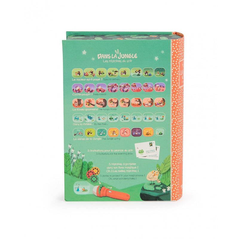 Lanterna proiector cu 5 basme din jungla, Moulin Roty