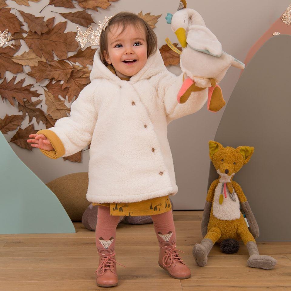 Jucarie de plus gasca gri Flechette, 10 luni+, Moulin Roty - Manute Creative