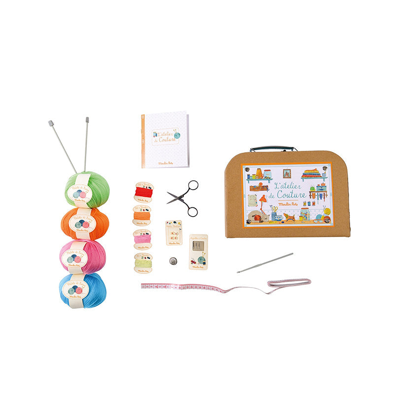 Valiza Kit pentru tricotat, Moulin Roty