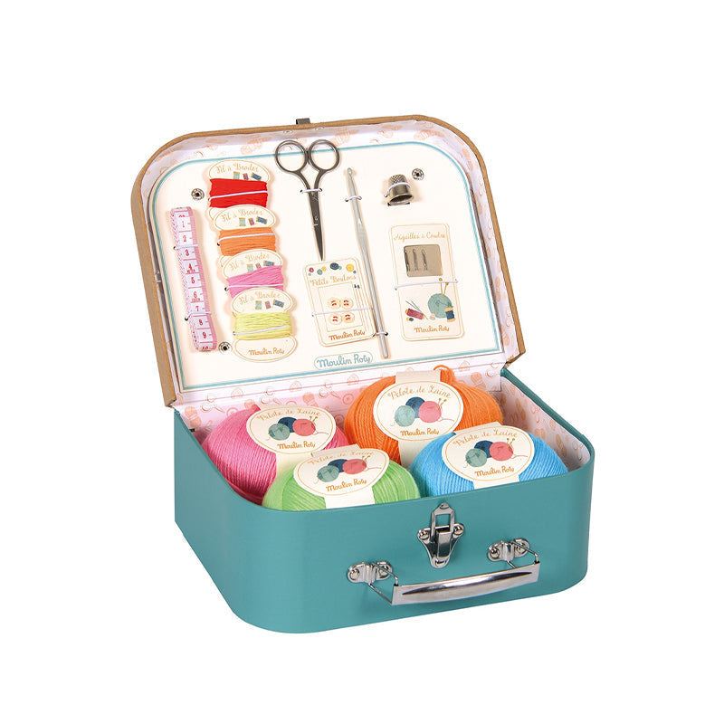 Valiza Kit pentru tricotat, Moulin Roty