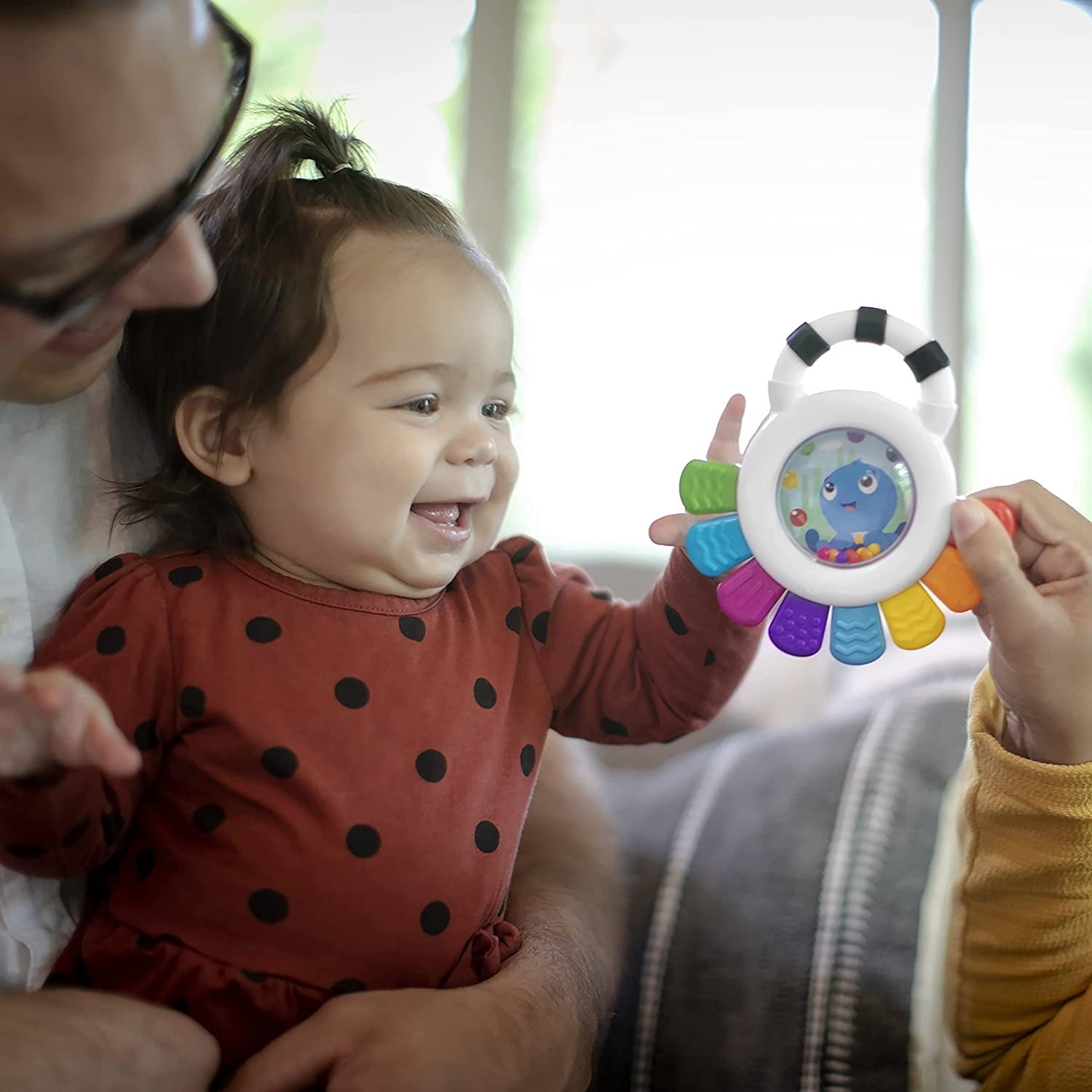Jucarie Multisenzoriala de Dentitie Caracatita vesela, Baby Einstein