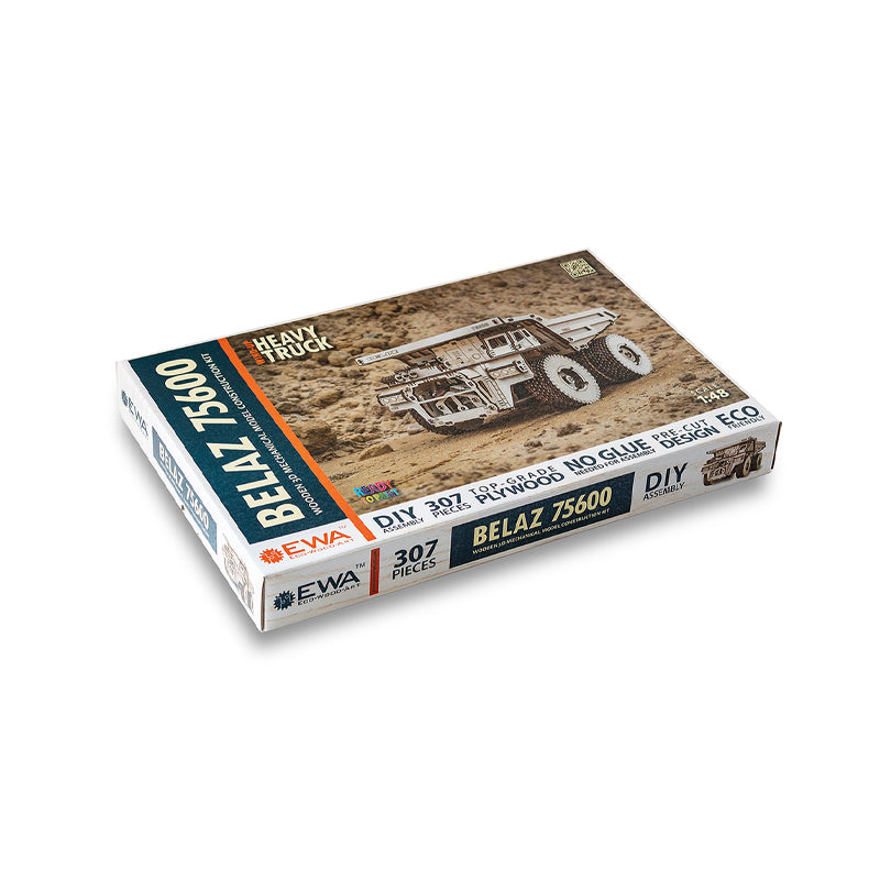 Set constructie cu mecanism Puzzle 3D BELAZ 75600 din lemn 307 piese @ EWA