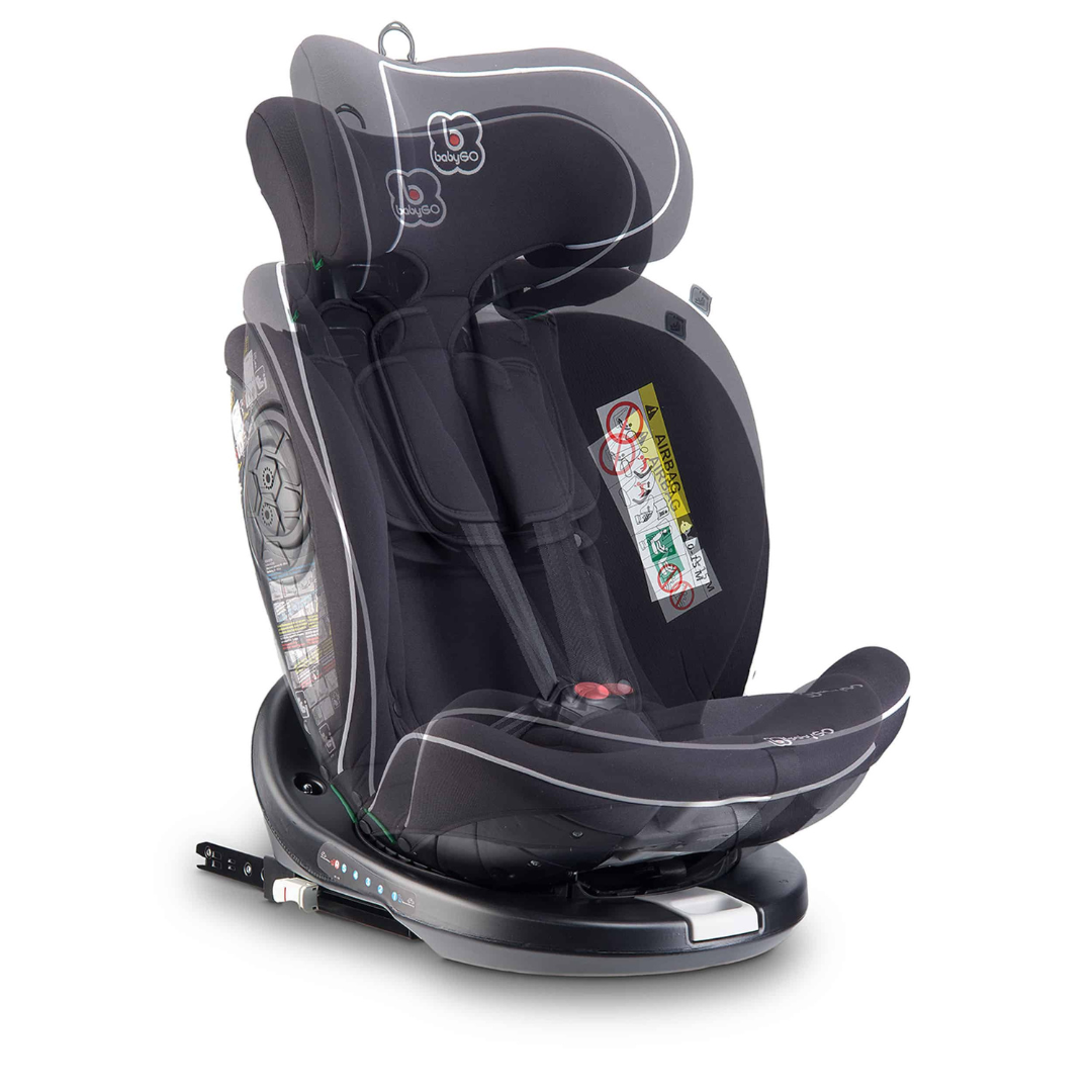BabyGo - Scaun auto Nova2, Black, 40 -150 cm, certificat R129