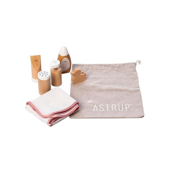 Set ingrijire igienica papusi, 7 piese inclusiv un saculet, +10 luni, byAstrup - Manute Creative