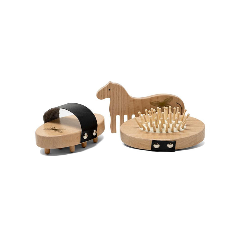 Set jucarii din lemn, ingrijire caluti, 8 piese, +3 ani, byASTRUP