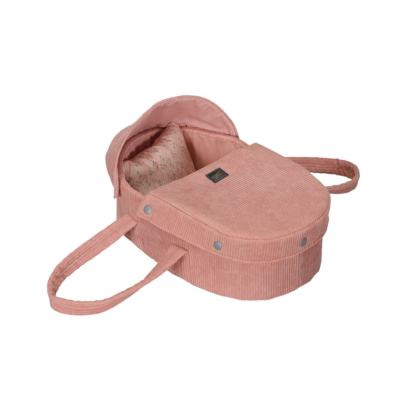 Landou pentru papusi, 35cm, din catifea, roz pudra, +3 ani, byASTRUP