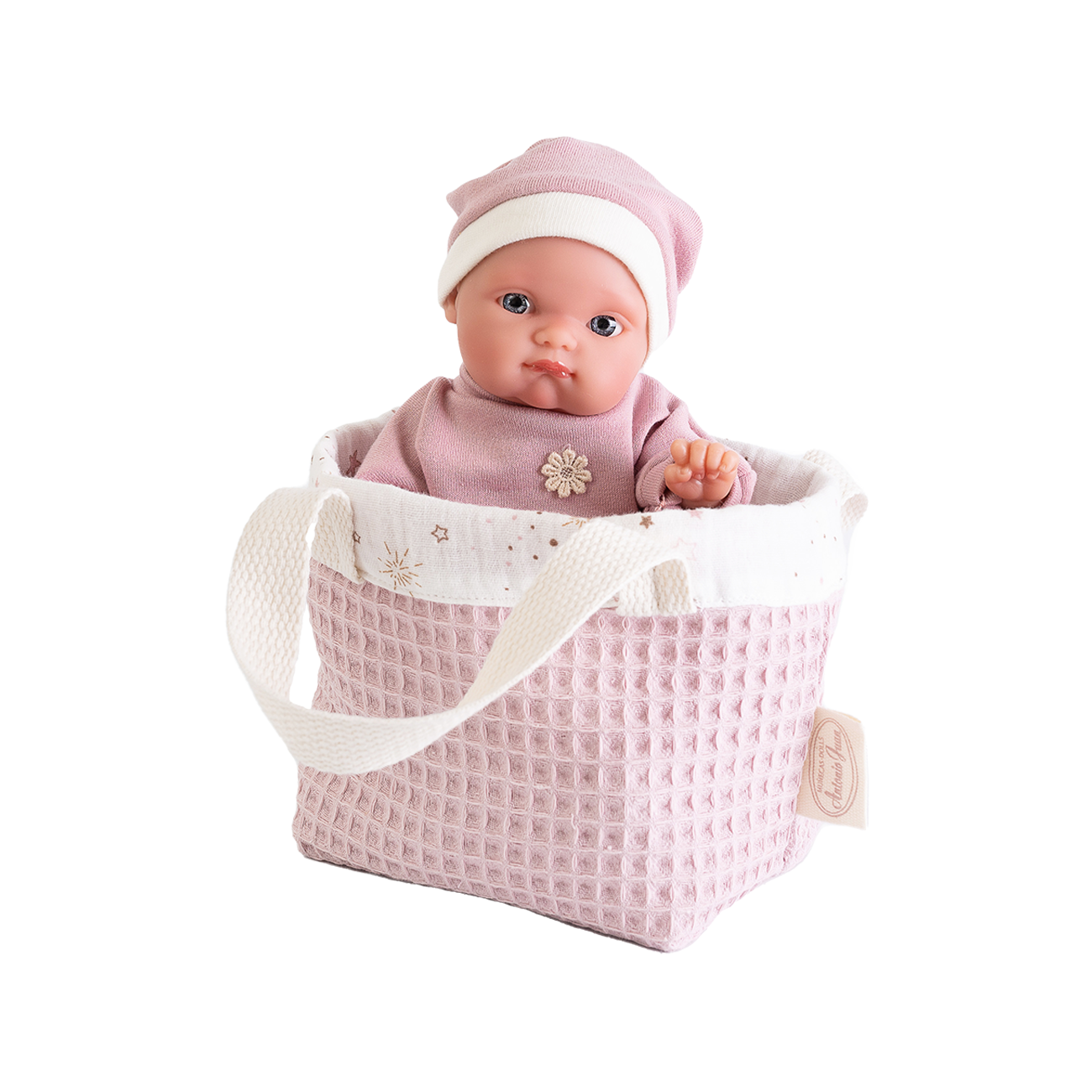 Papusa Mufly Cu Geanta Pentru Carucior, 21 cm, Antonio Juan