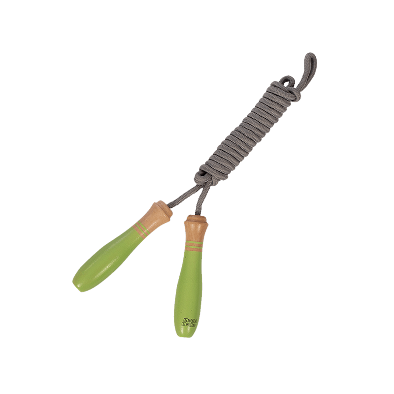 Coarda sarit cu manere din lemn FSC, 3+ verde pal, MamaMemo - Manute Creative