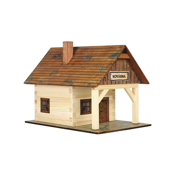 Set constructie arhitectura Fierarie, 86 piese din lemn, Walachia - Manute Creative