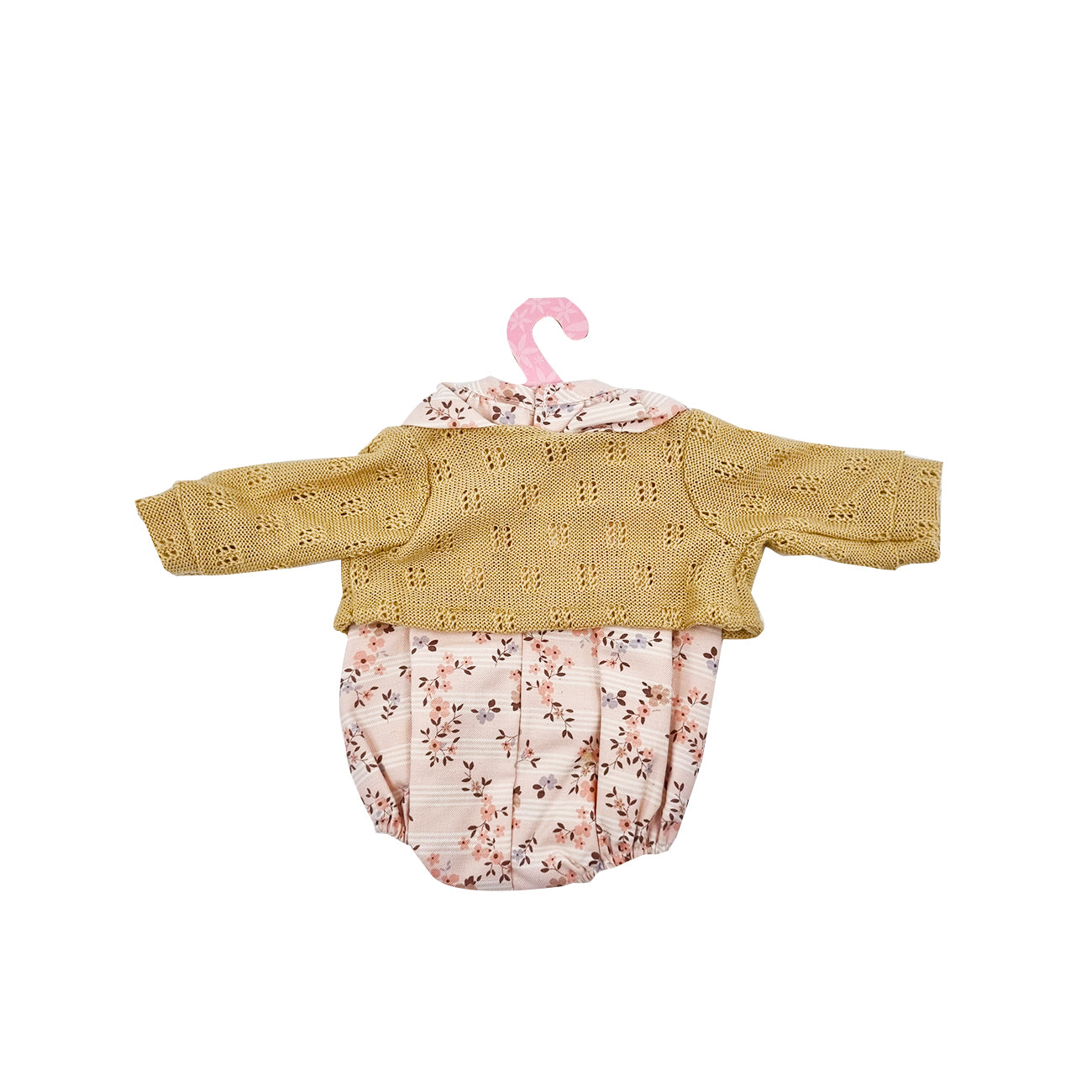Hainute pentru papusi de 42 cm, body cu cardigan maro, Antonio Juan