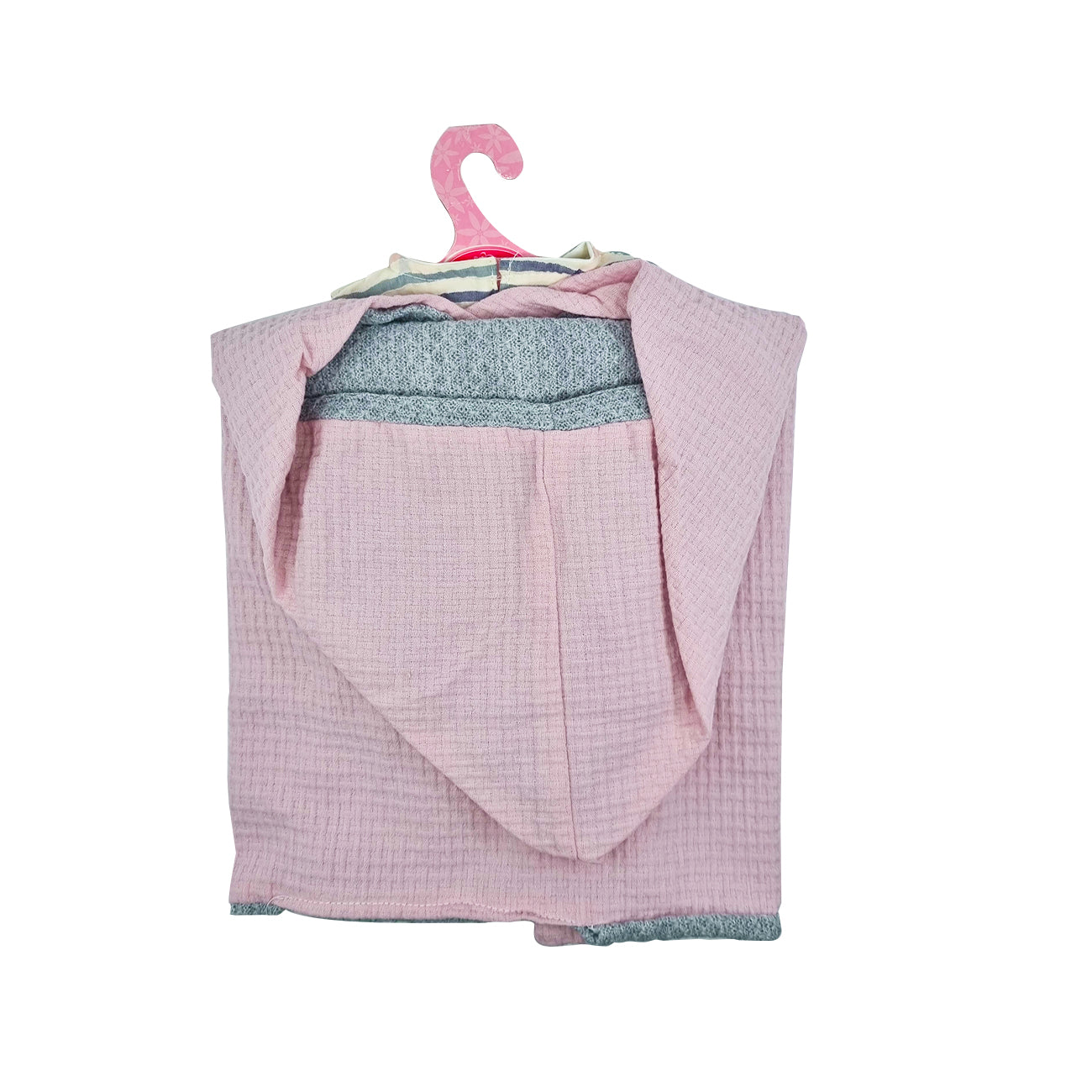 Hainute pentru papusi de 42 cm, body si prosop roz, Antonio Juan