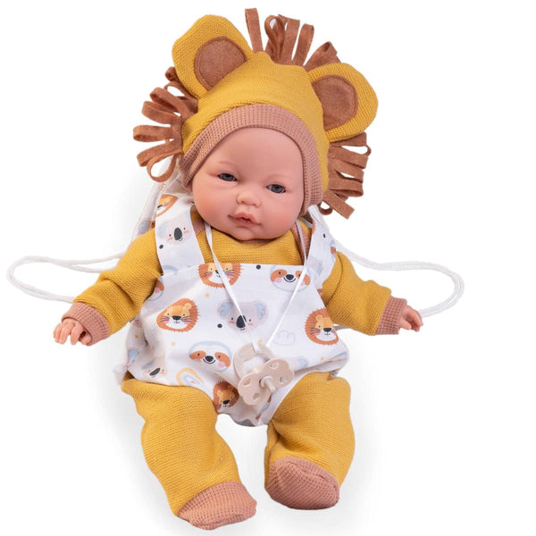 Papusa Bebe Fetita Bimba Lagrimitas, Corp din Tesatura, 37 cm, +3 ani, Antonio Juan