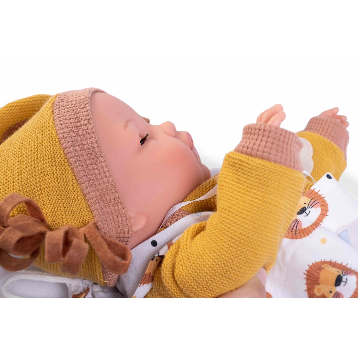 Papusa Bebe Fetita Bimba Lagrimitas, Corp din Tesatura, 37 cm, +3 ani, Antonio Juan