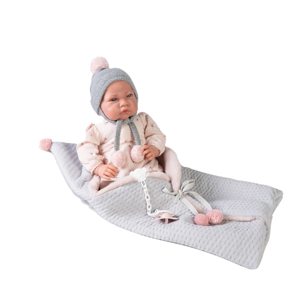 Papusa Nou-nascut Nacida Cu Sac De Dormit, 42 cm, Antonio Juan